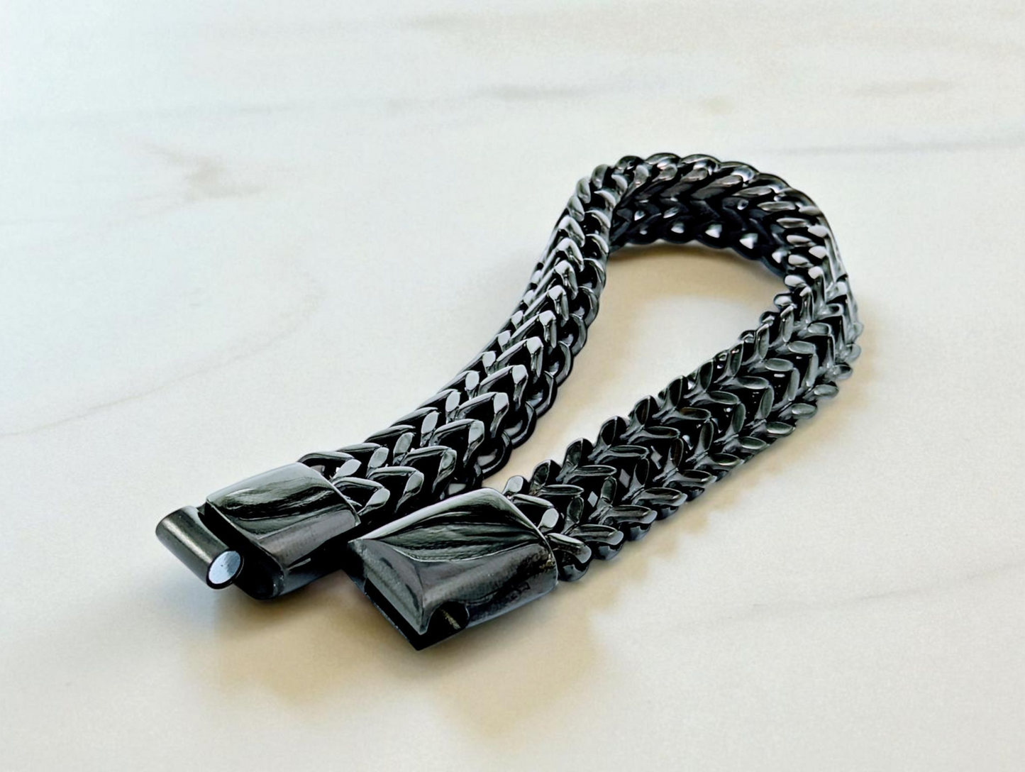 Black Vortex Bracelet with Magnet Lock