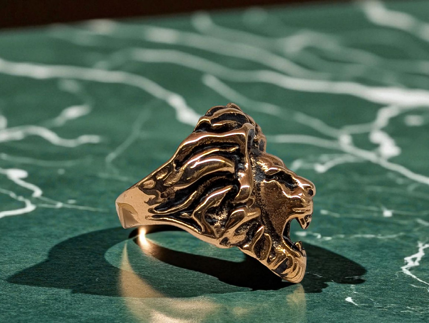 Ferocious Lion Head Ring