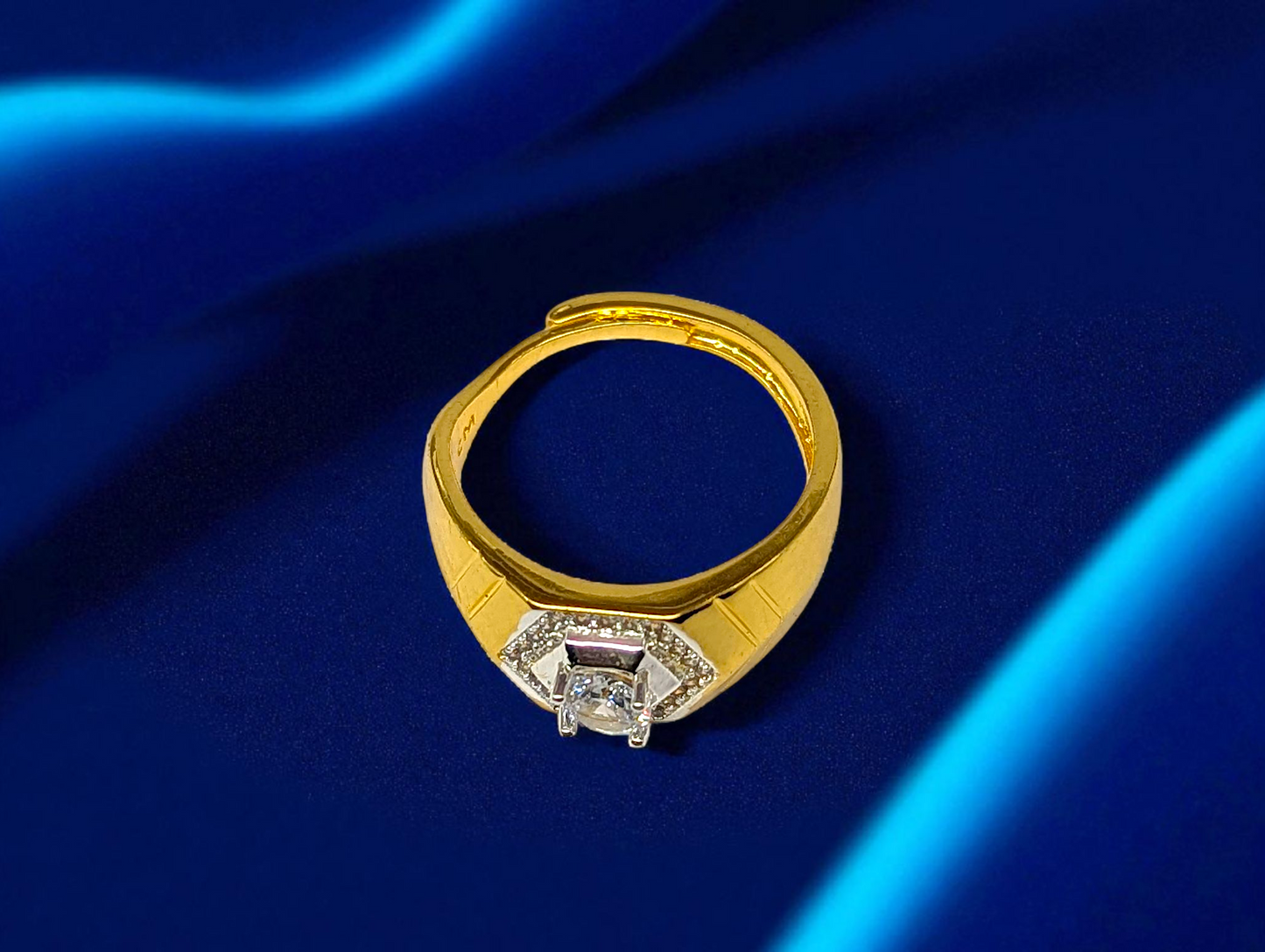 Royal Hexagon Diamond Ring - Adjustable size