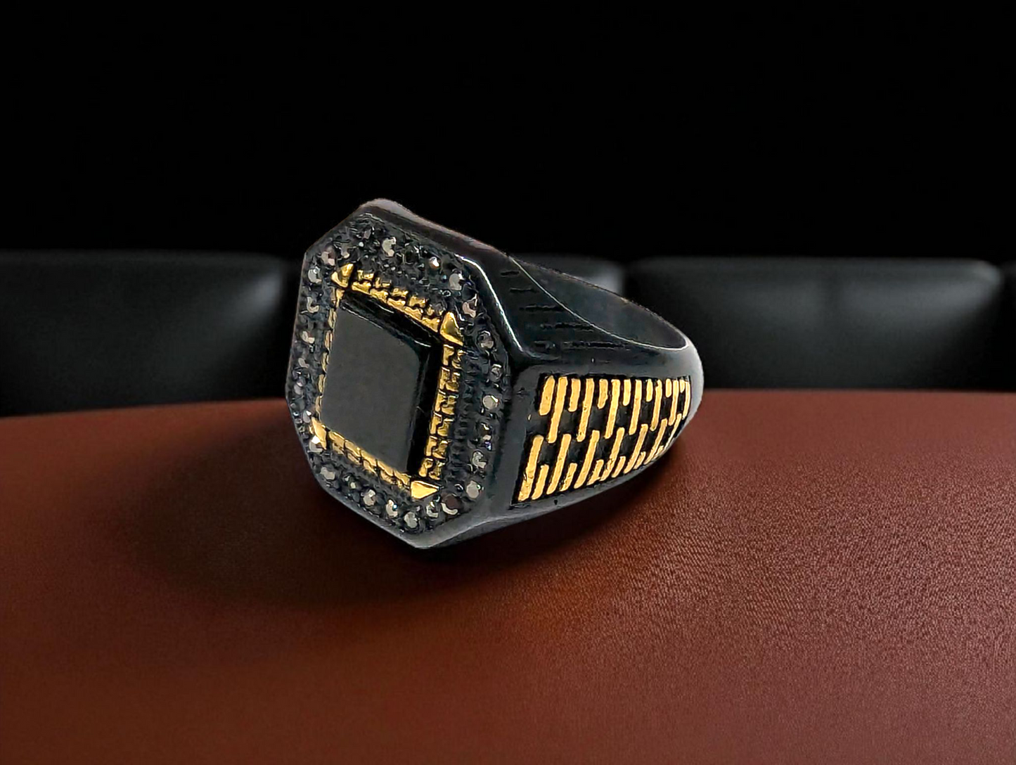 Black Onyx Royal Signet Ring