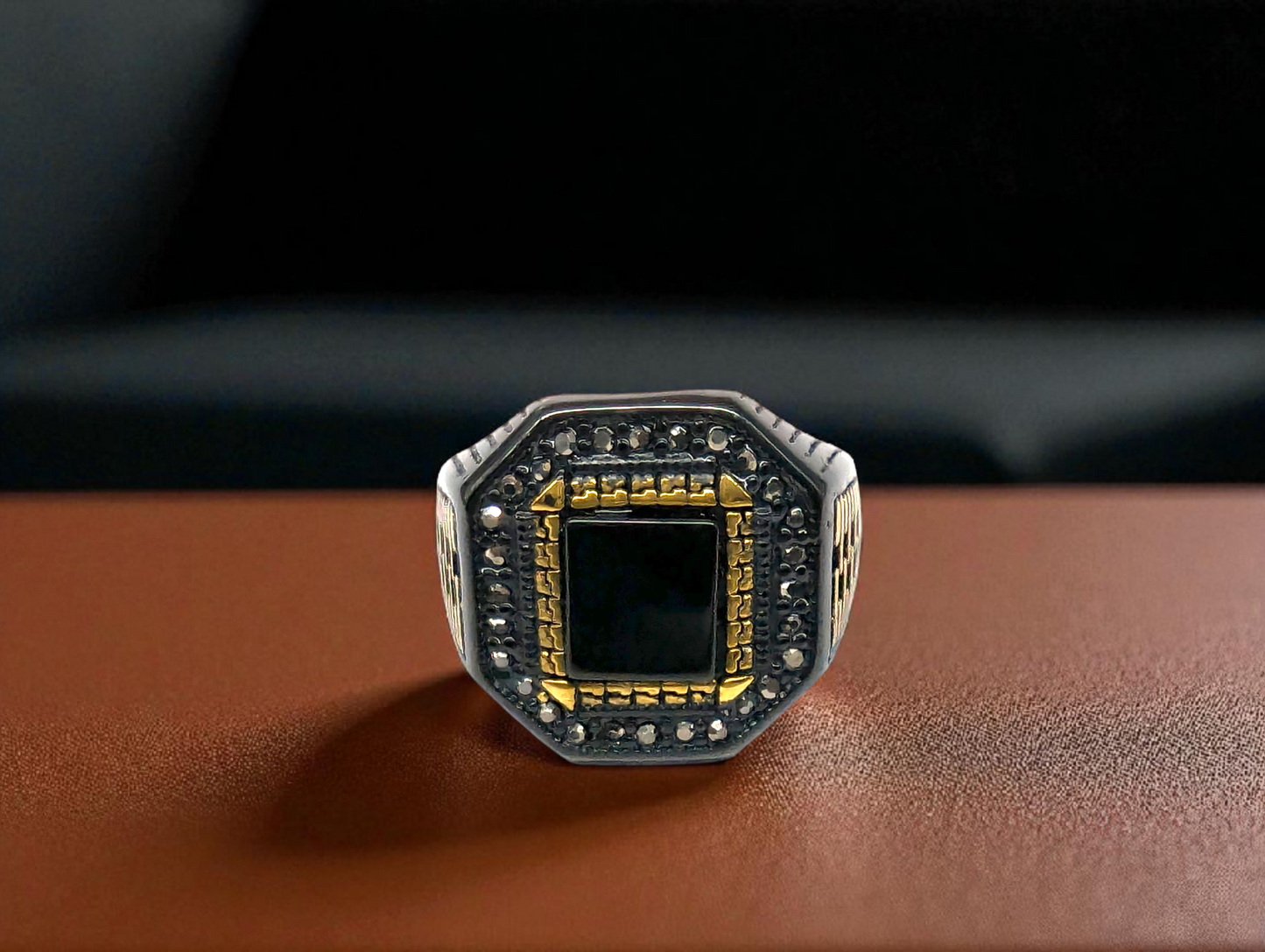 Black Onyx Royal Signet Ring