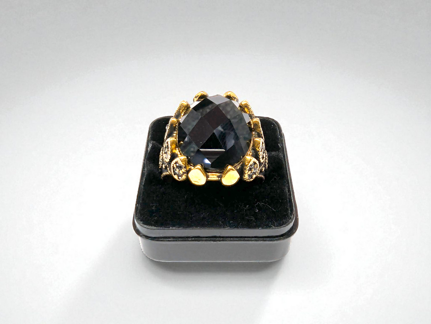 Elegant Black Stone Statement Ring