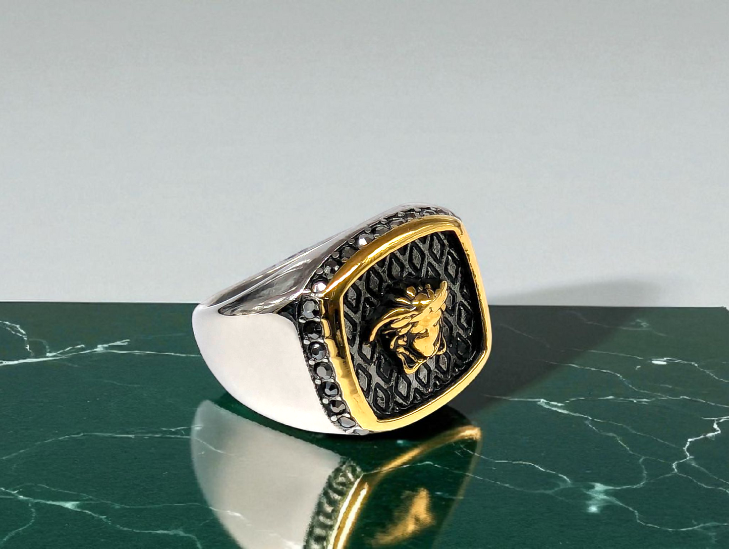 Elegant Black Stone Statement Ring