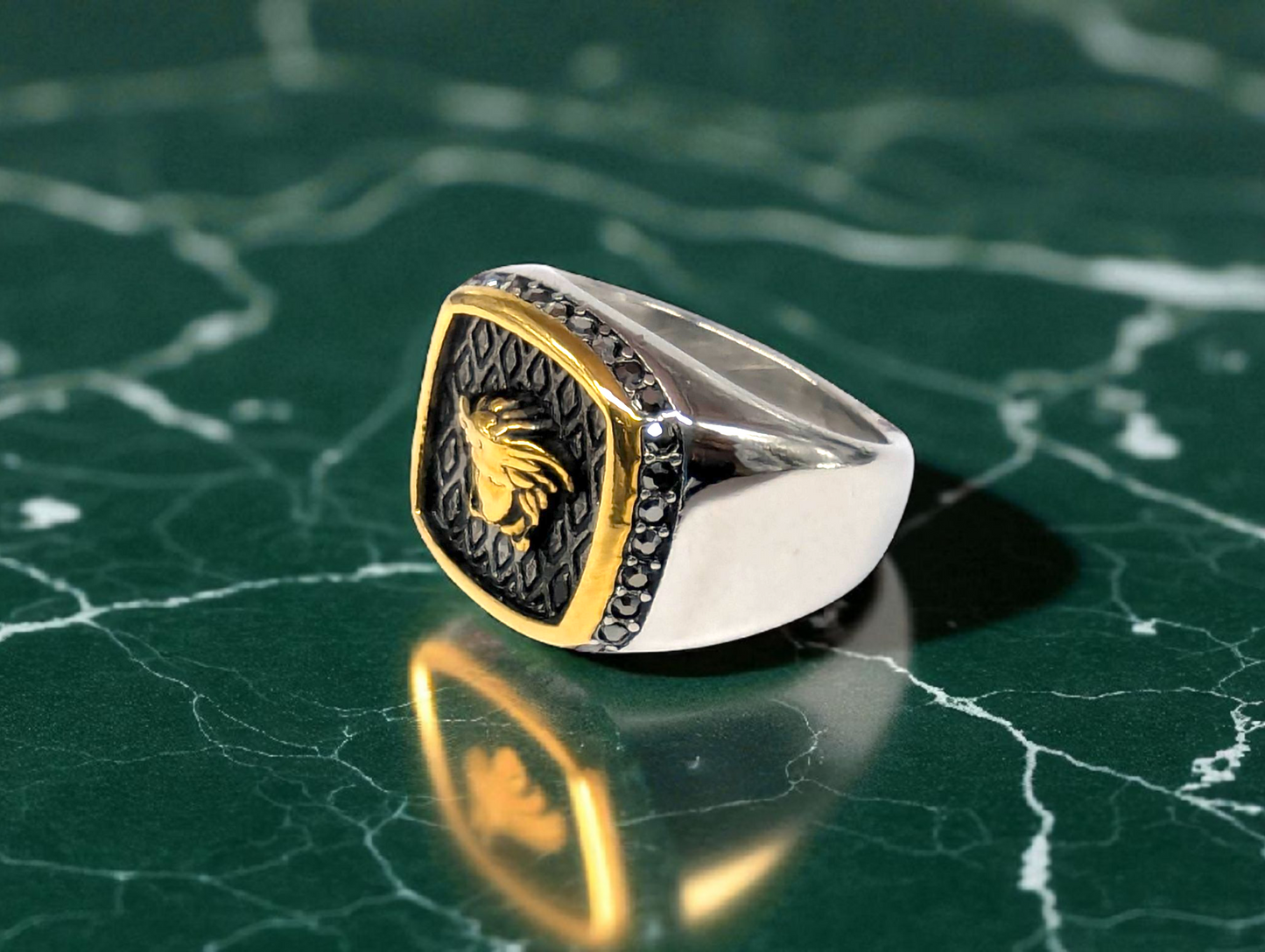 Elegant Black Stone Statement Ring