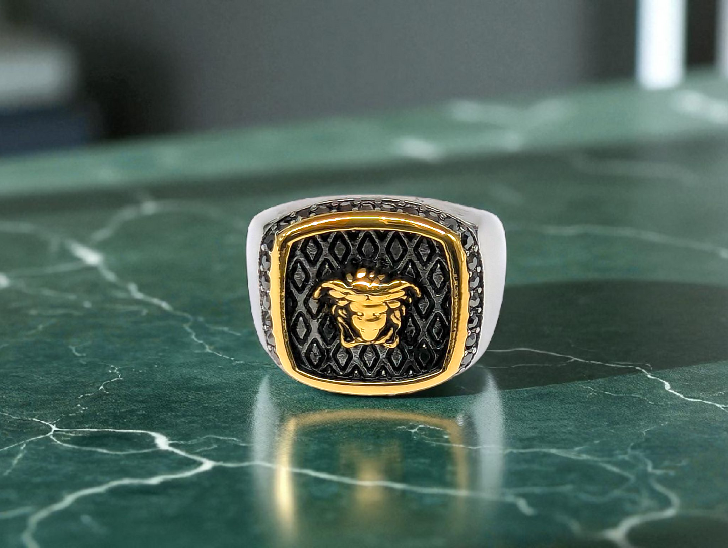 Elegant Black Stone Statement Ring