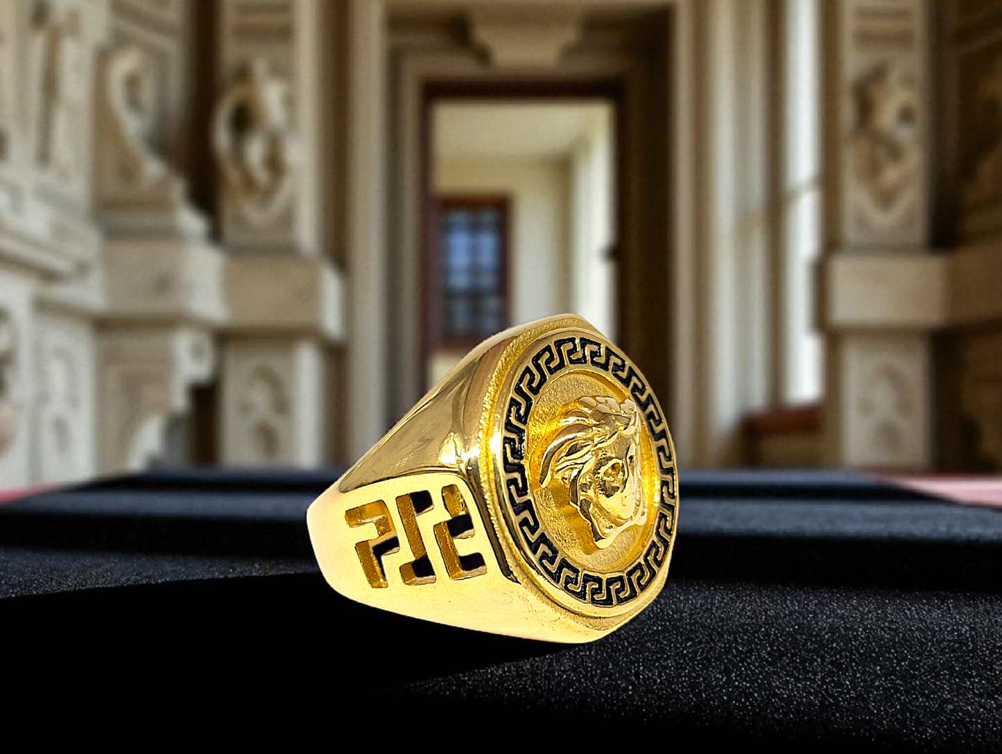 Regal Medusa Gold Ring