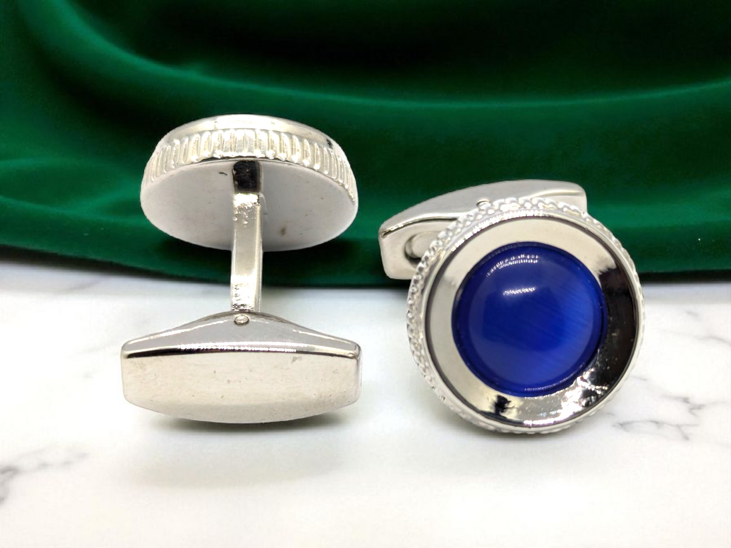 Regal Blue Cufflink & Tiepin Set