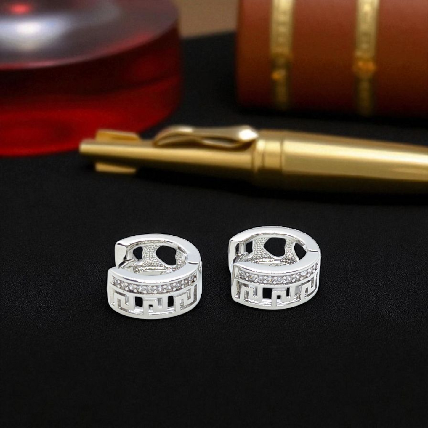 Men’s Silver Hoop Earrings – Bold Design with Urban Edge