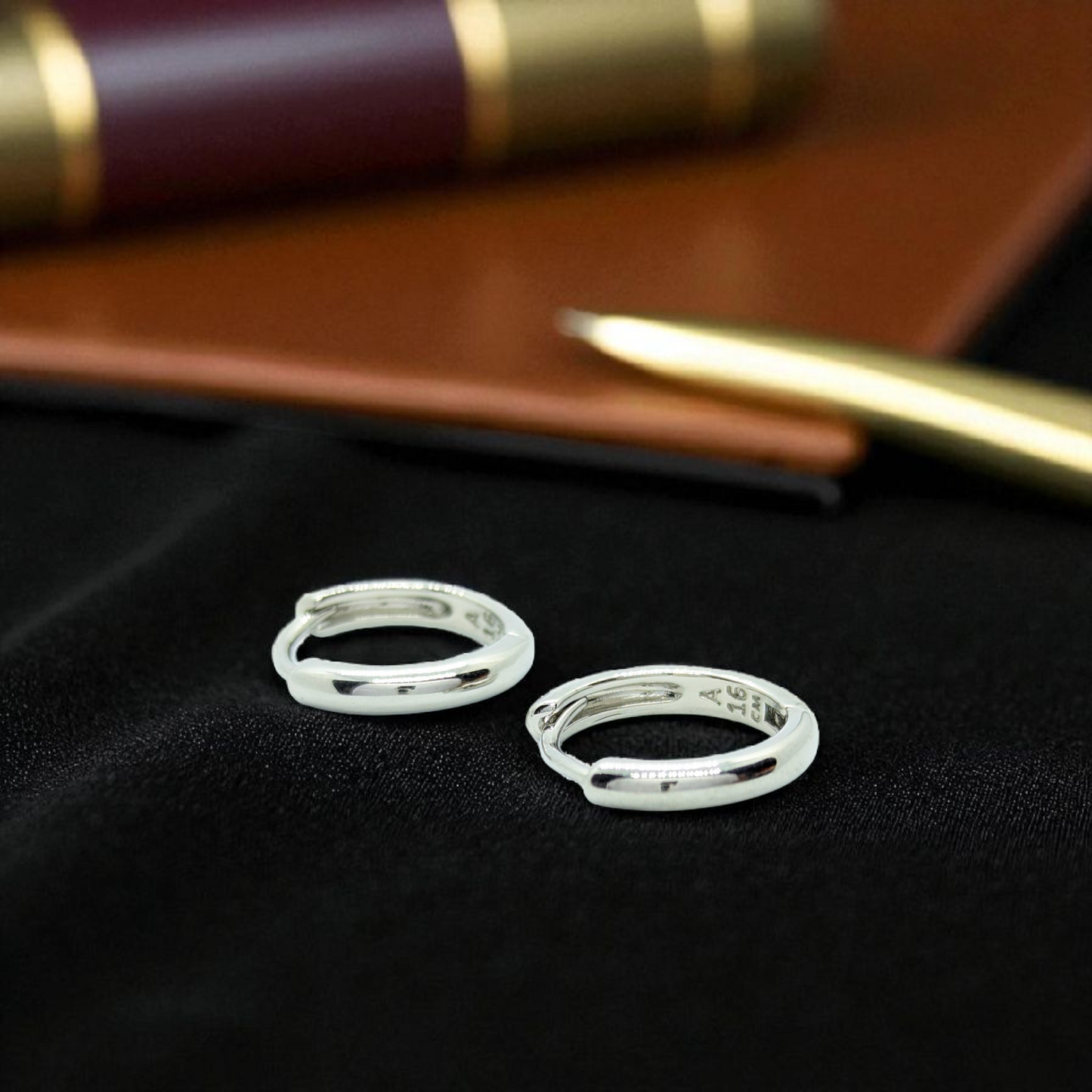 Stainless Steel Silver Hoop Earrings for Men – Sleek, Strong, and Timeless