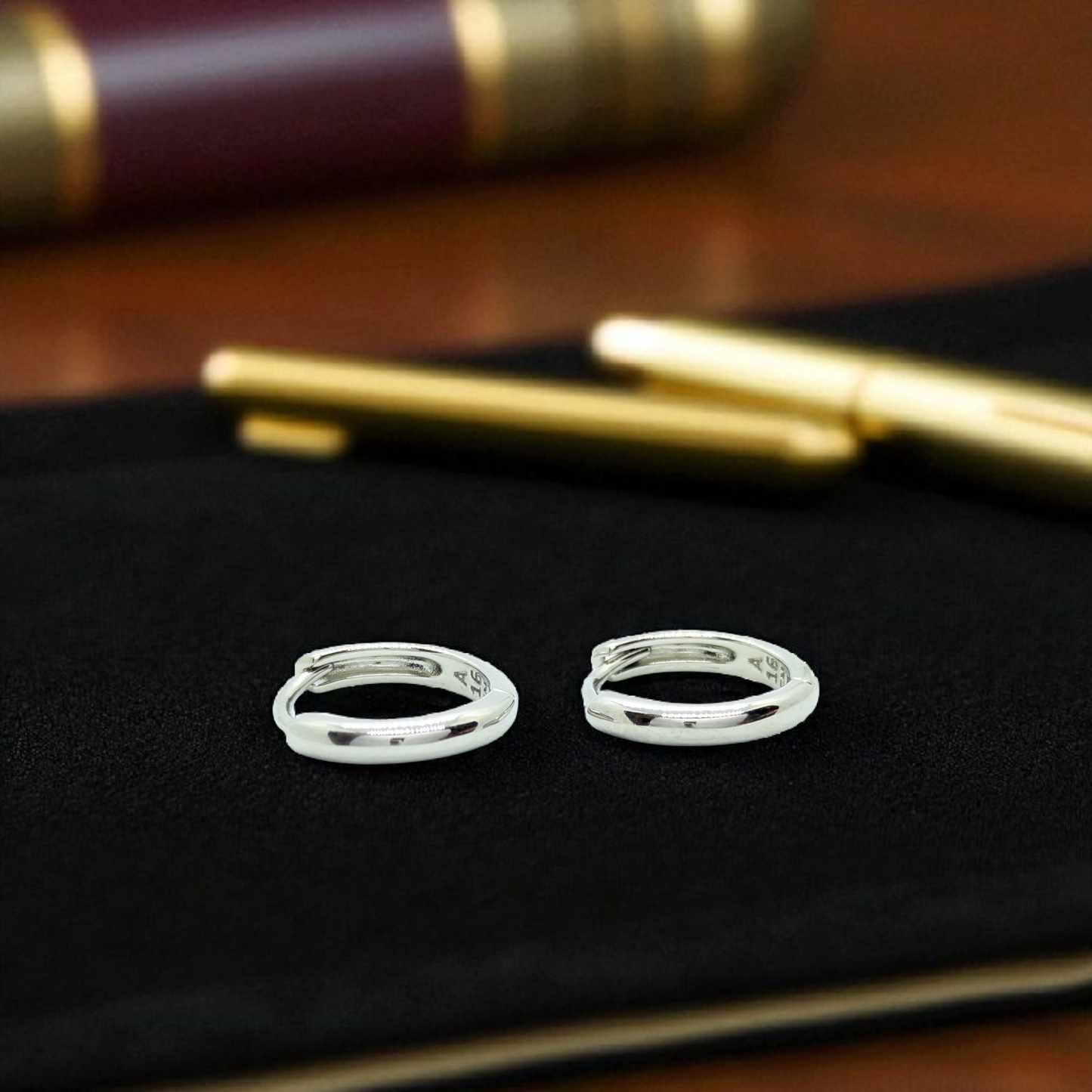 Stainless Steel Silver Hoop Earrings for Men – Sleek, Strong, and Timeless