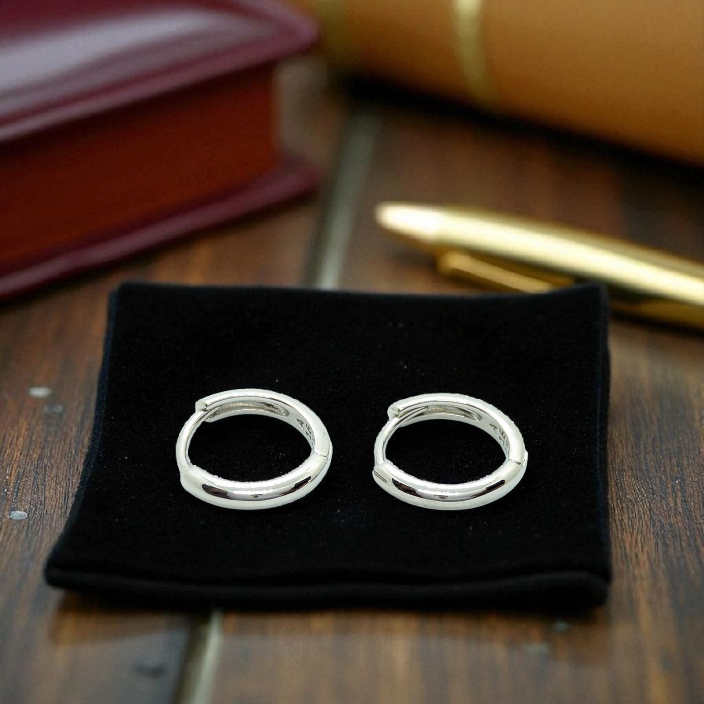 Stainless Steel Silver Hoop Earrings for Men – Sleek, Strong, and Timeless