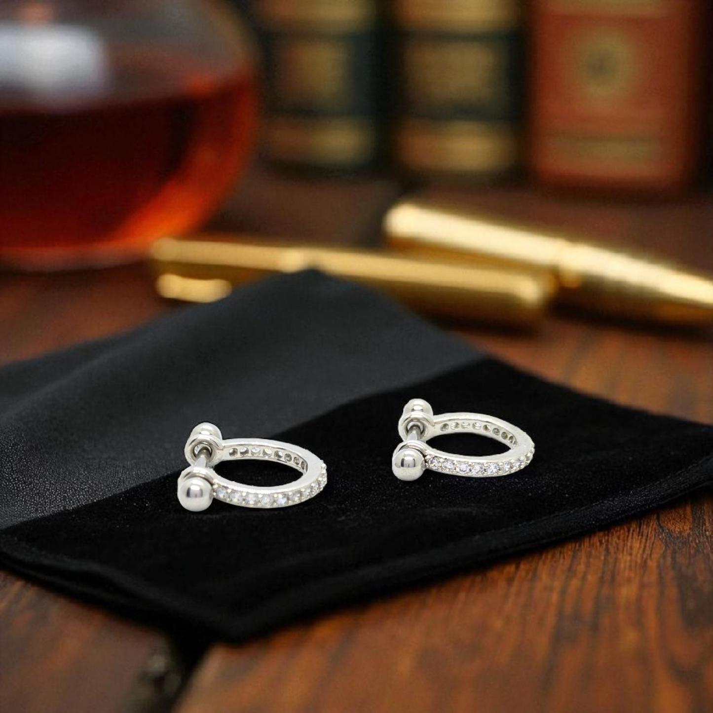 Bold Silver Hoop Earrings for Men – Rugged Omega earing