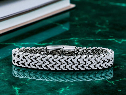 Silver Vortex Bracelet with Magnet Lock