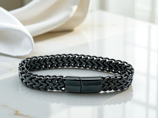 Black Vortex Bracelet with Magnet Lock