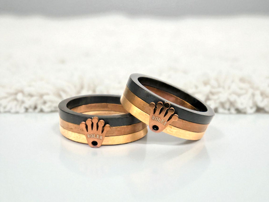 Royal Crown Triple-Tone Band Ring