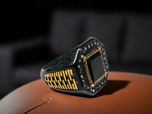 Black Onyx Royal Signet Ring