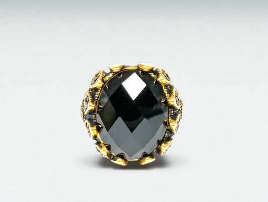 Elegant Black Stone Statement Ring