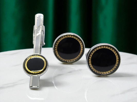 Elegant Cufflink & Tiepin Set