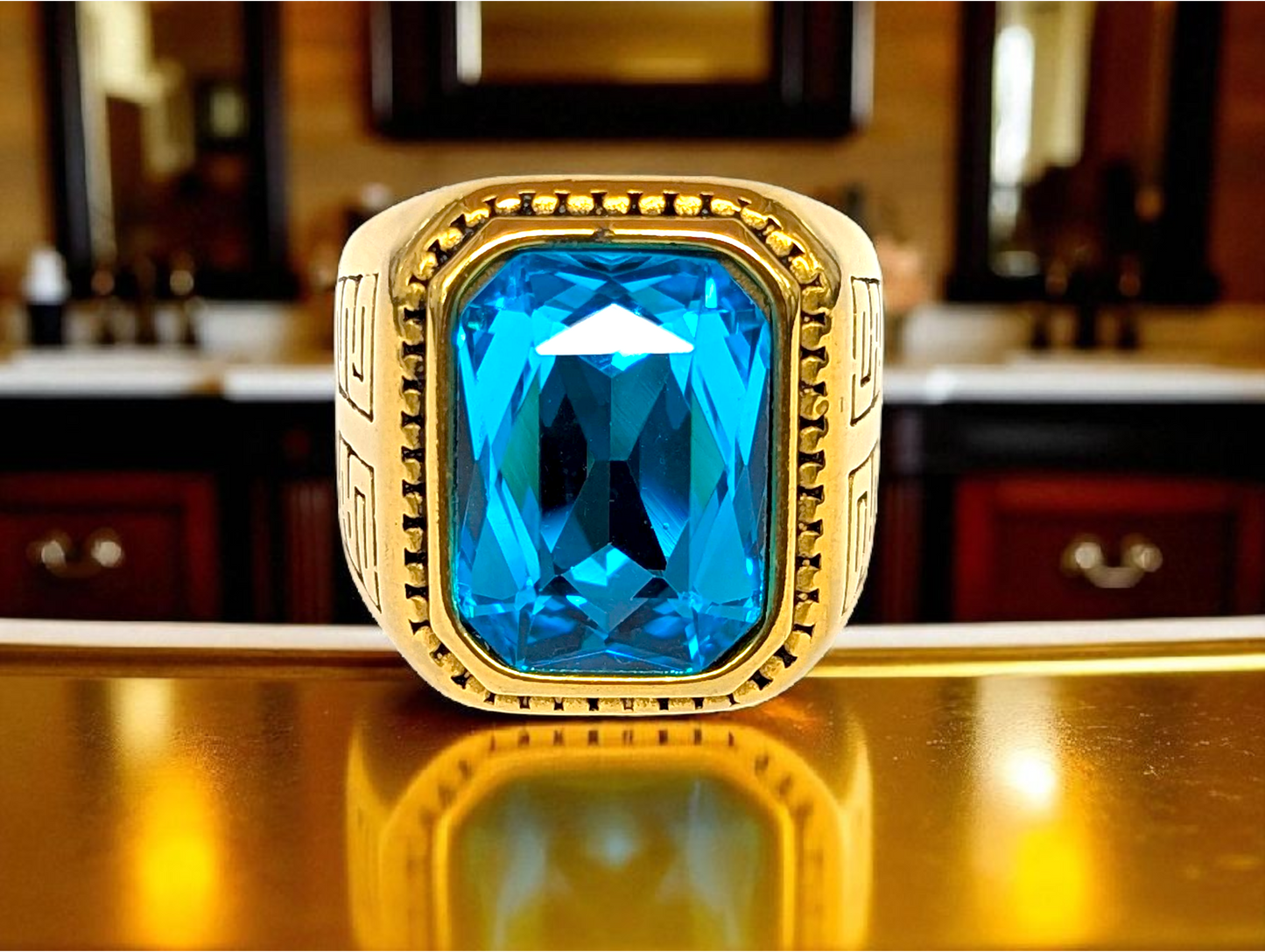 Royal Azure: Silver Ring with Blue Gemstone