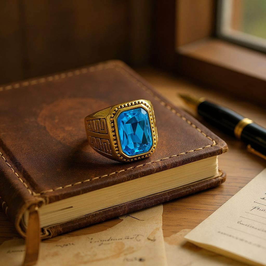 Royal Azure: Silver Ring with Blue Gemstone