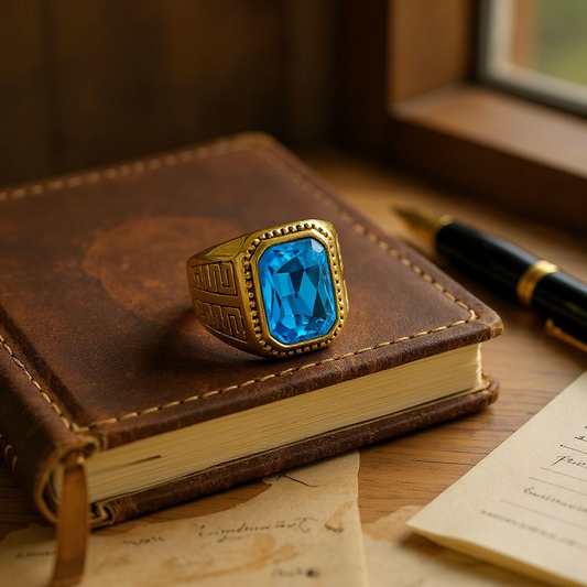 Royal Azure: Silver Ring with Blue Gemstone