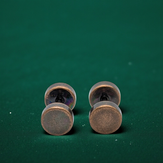 Men’s Textured Round Stud Earrings