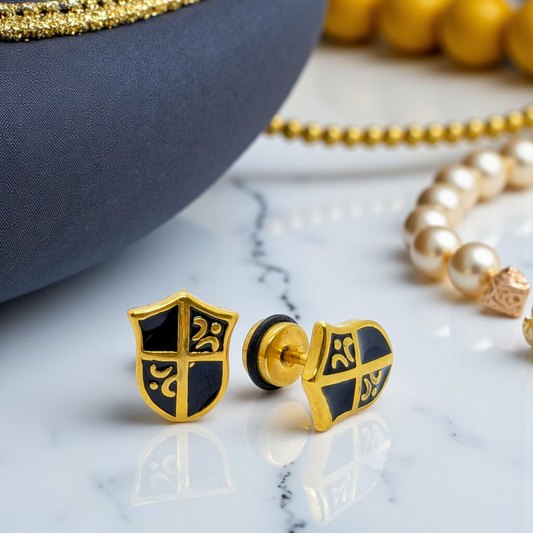 Men’s Shield Stud Earrings