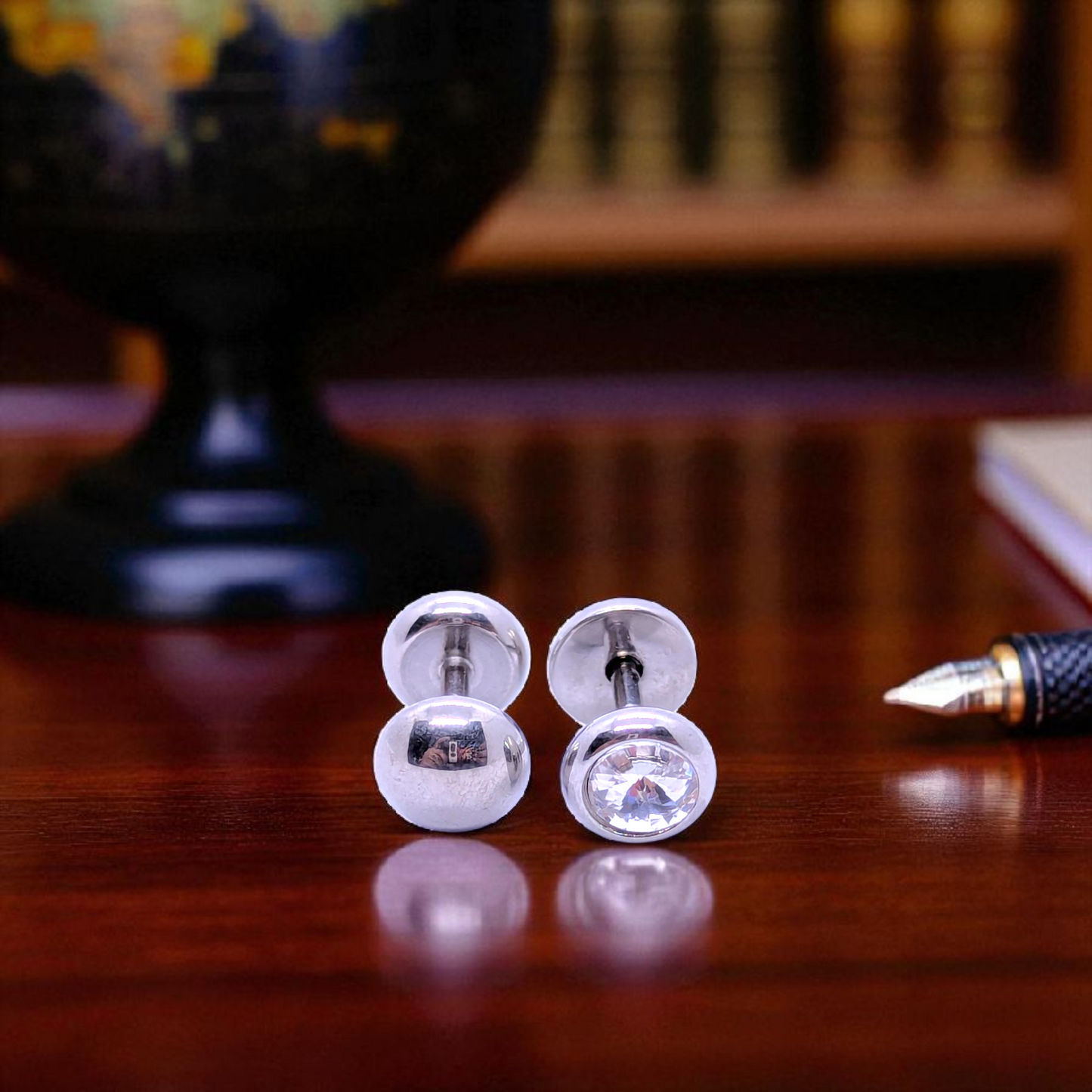 Men’s Reversible Stud Earrings – 5mm Stone