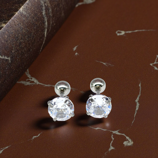 Men’s Classic Stud Earrings – 5mm Stone
