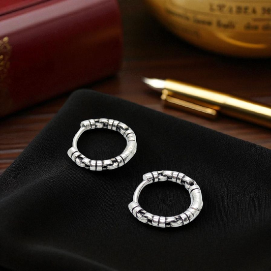 Men’s Oxidized Hoop Earrings – Rugged Charm with Timeless Attitude