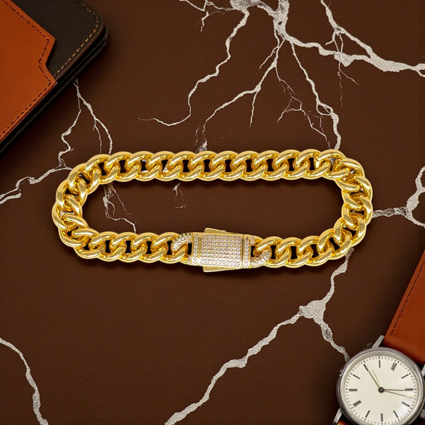 Premium Gold Cuban Link Bracelet – 10mm